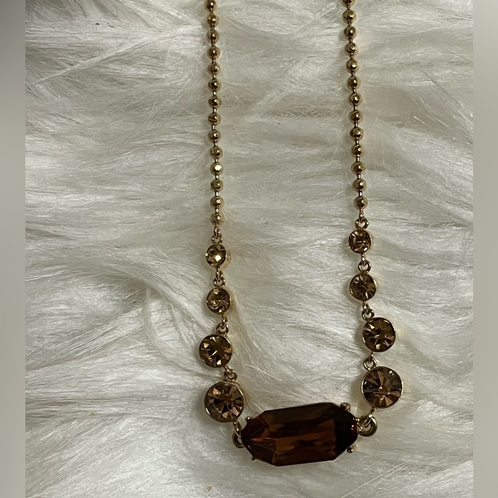 Faux Smoky Topaz Honey Quartz Necklace